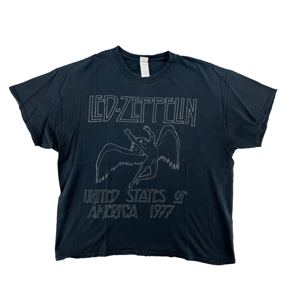 VTG 70s Led Zeppelin United States Of America 1977 Tour Band T Shirt